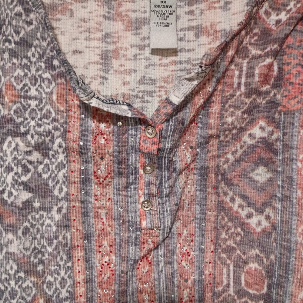 Style & Co. Multicolor Patterned Top - Picture 2 of 5
